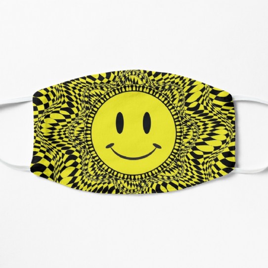 Trippy Acid House Smiley Facemask