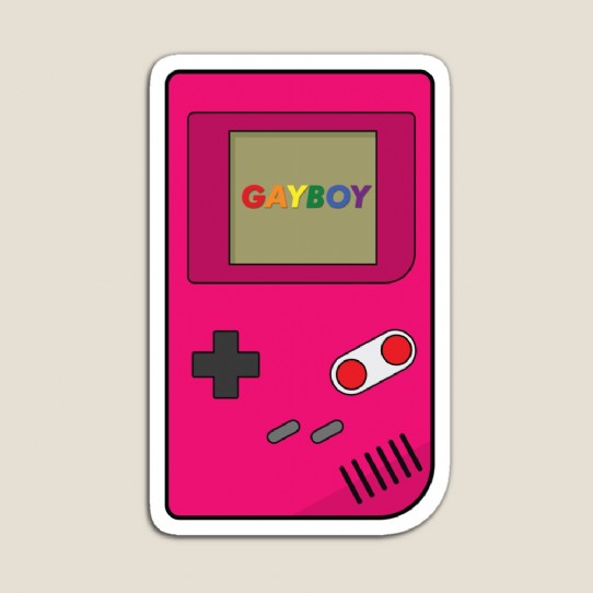 The Gayboy - Bright pink Retro gaming Magnet