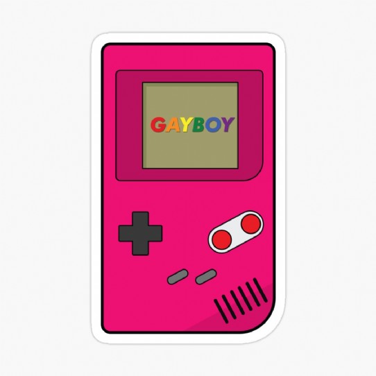 The Gayboy - Bright pink Retro gaming Sticker