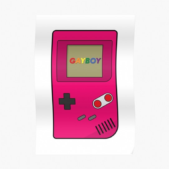 The Gayboy - Bright pink Retro gaming Poster