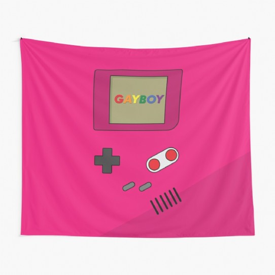 The Gayboy - Bright pink Retro gaming Tapestry