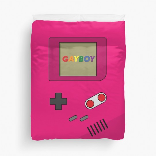 The Gayboy - Bright pink Retro gaming Duvet Cover