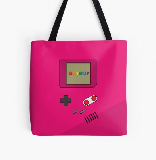 The Gayboy - Bright pink Retro gaming Tote Bag
