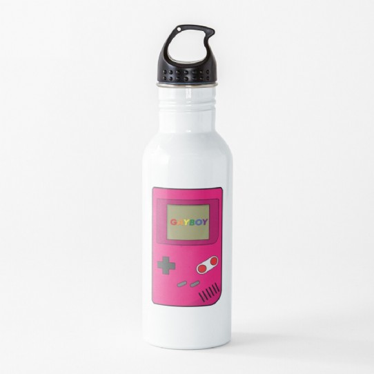 The Gayboy - Bright pink Retro gaming Water Bottle