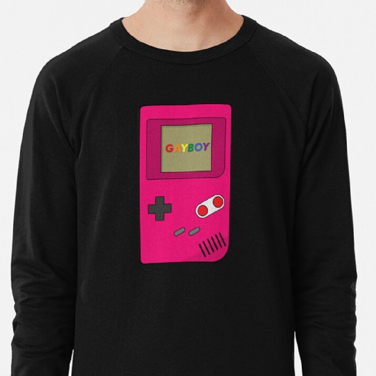 The Gayboy - Bright pink Retro gaming Lightweight Sweatshirt