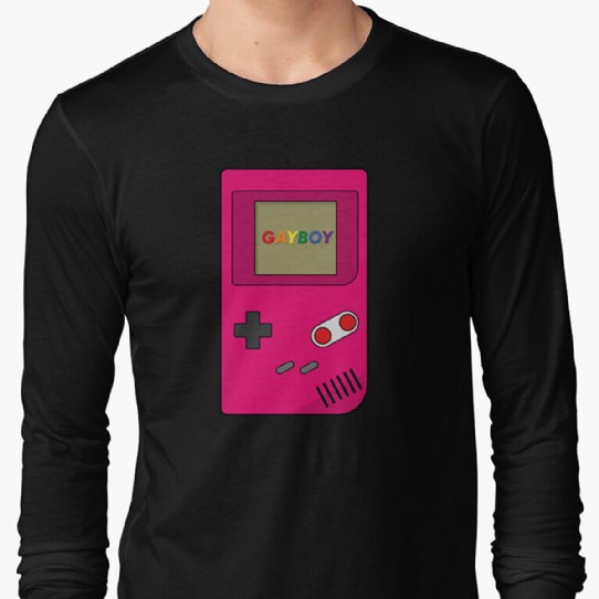 The Gayboy - Bright pink Retro gaming Longsleeve T-Shirt