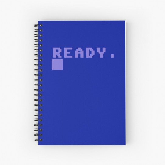 Commodore C64 Ready Prompt Spiral Notebook