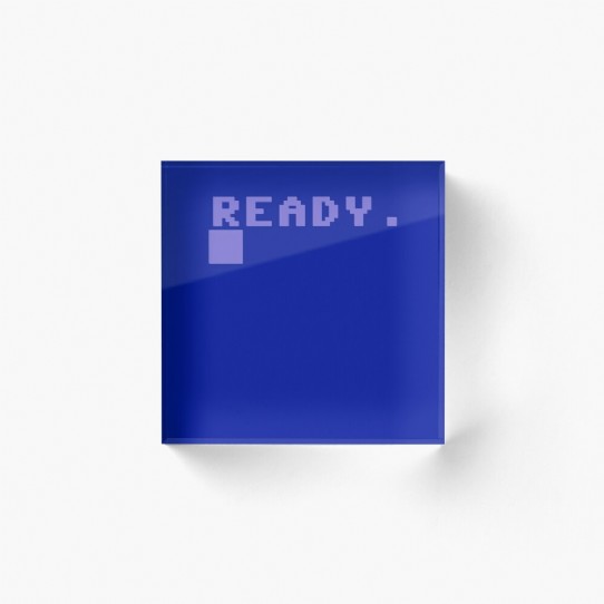 Commodore C64 Ready Prompt Acrylic Block