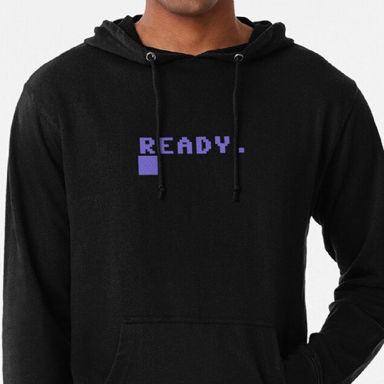 Commodore C64 Ready Prompt Lightweight Hoodie