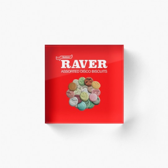Hardcore Raver - Assorted Disco Biscuits Acrylic Block
