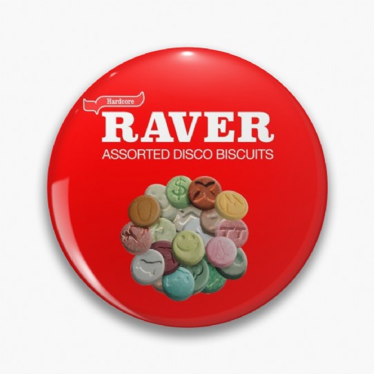 Hardcore Raver - Assorted Disco Biscuits Pin