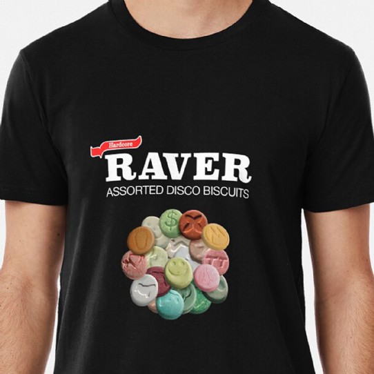 Hardcore Raver - Assorted Disco Biscuits Premium T-Shirt