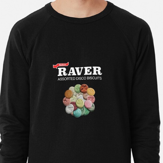 Hardcore Raver - Assorted Disco Biscuits Lightweight Sweatshirt