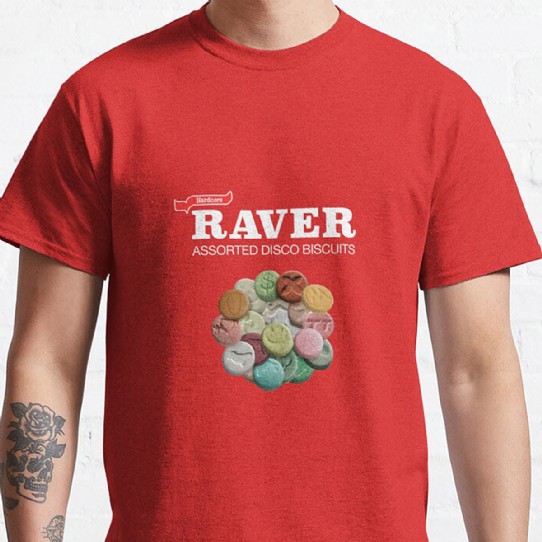 Hardcore Raver - Assorted Disco Biscuits Classic Tee