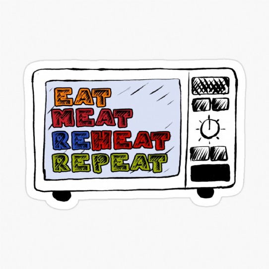 Eat Meat Reheat Repeat Sticker