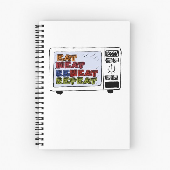Eat Meat Reheat Repeat Spiral Notebook