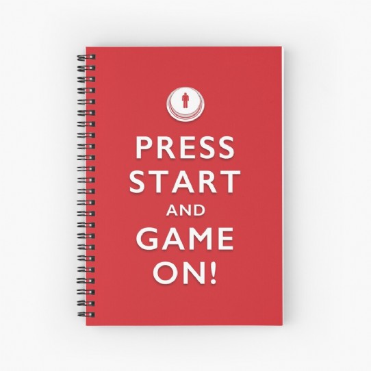 Press Start and Game On! Spiral Notebook