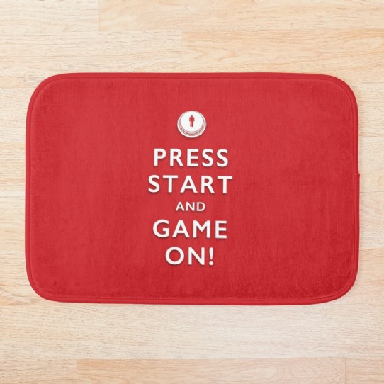 Press Start and Game On! Bathmat