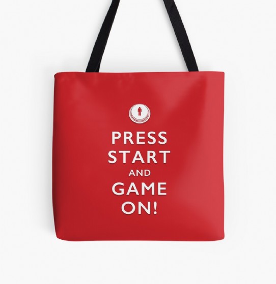 Press Start and Game On! Tote Bag