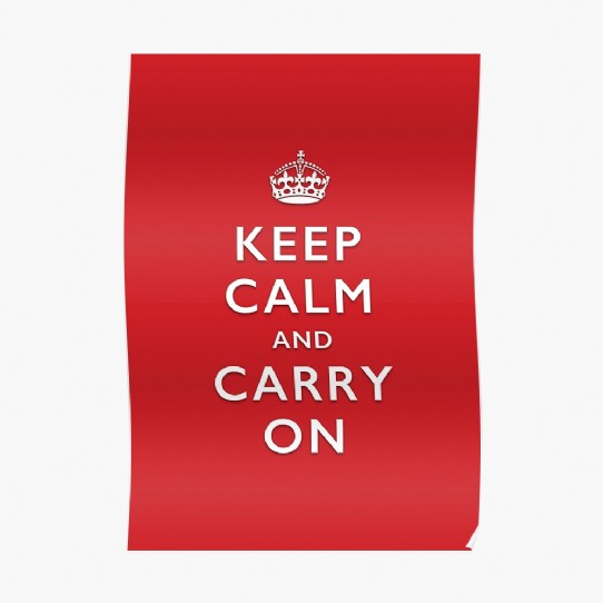 Keep Calm and Carry On - Classic Red Poster