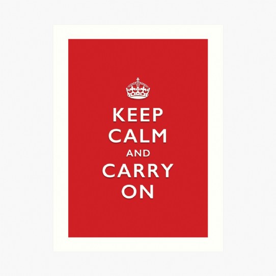 Keep Calm and Carry On - Classic Red Art Print 
