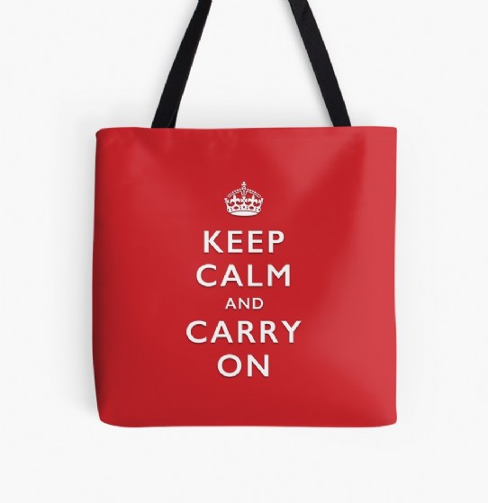 Keep Calm and Carry On - Classic Red Tote Bag