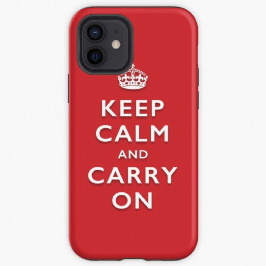 Keep Calm and Carry On - Classic Red iPhone Tough Case