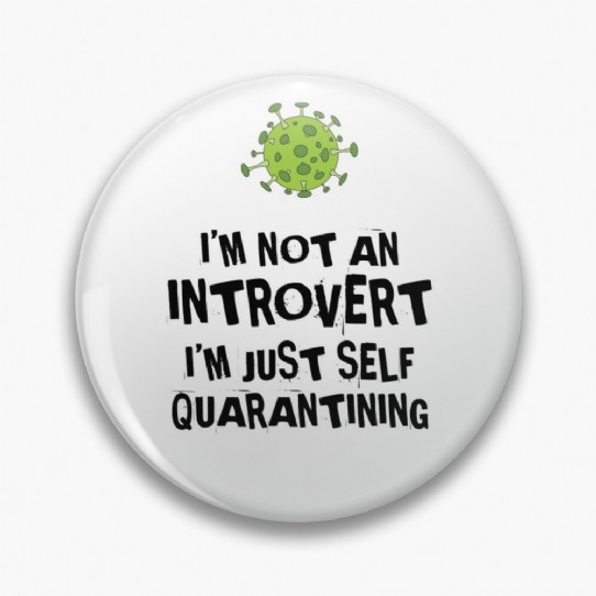 Not an Introvert - Just Self Quarantining! Pin
