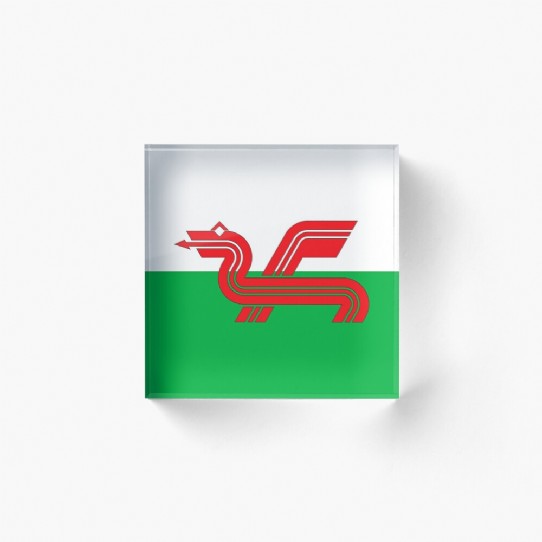 Show your Welsh Pride with a Welsh Dragon Acrylic Block